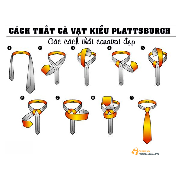 Cách thắt cà vạt kiểu Plattsburgh